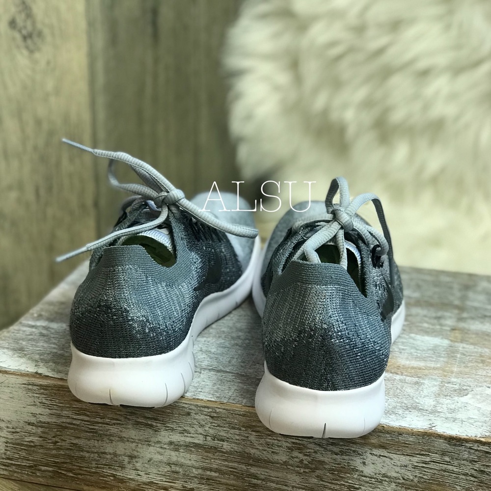 Nike Free Rn Flyknit 2 Wolf Grey Black W AUTHENTIC - Picture 3 of 7